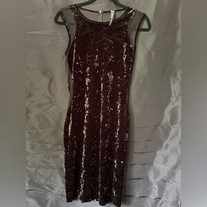 Design Lab black velvet Size L dress. Sheer at sides of dress and by shoulders.